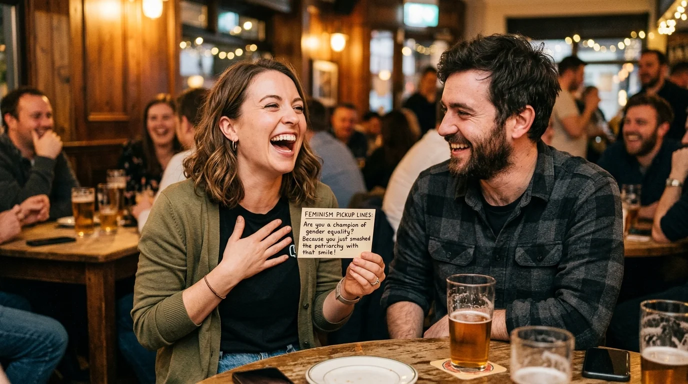 Cheesy Feminism Pickup Lines