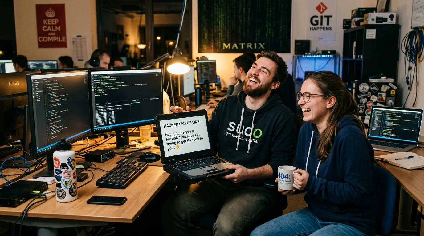 Cheesy Hacker Pickup Lines