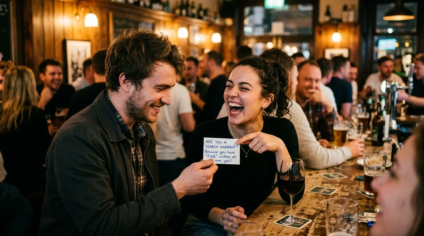 Cringe-But-Funny Criminal Pickup Lines