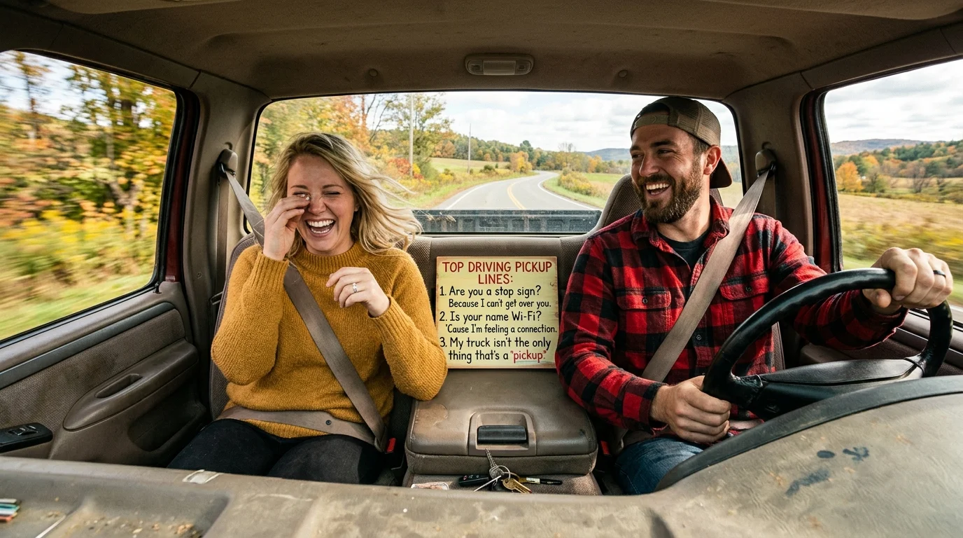 Cringe-But-Funny Driving Pickup Lines