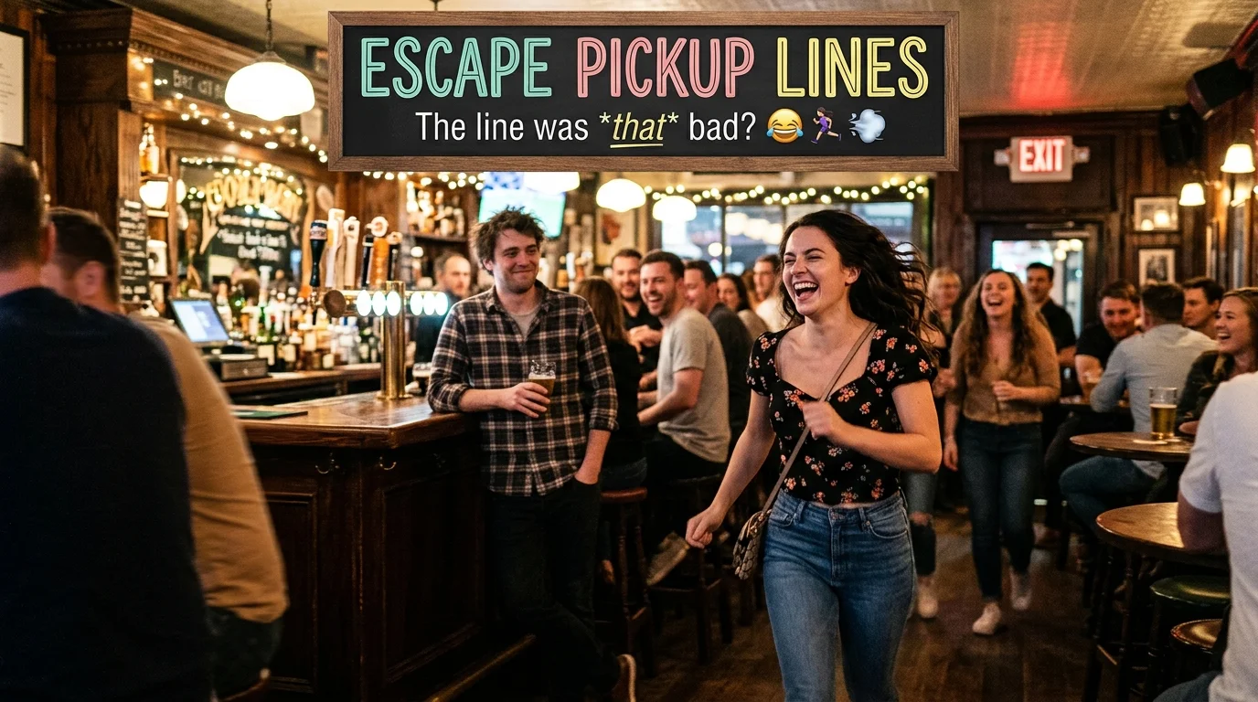 Cringe-but-Funny Escape Pickup Lines