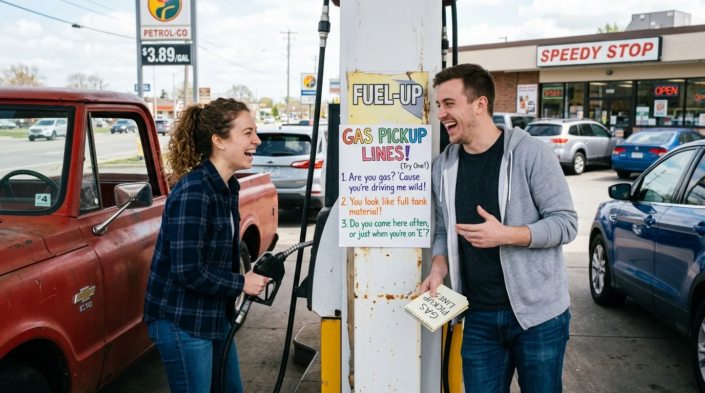 Cringe-but-Funny Gas Pickup Lines