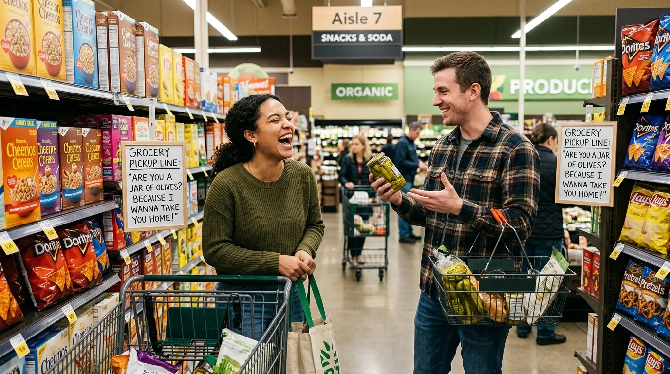 Cringe-but-Funny Grocery Pickup Lines