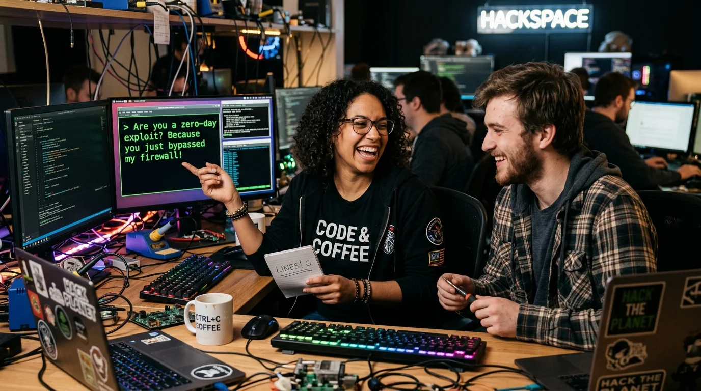 Cringe-but-Funny Hacker Pickup Lines