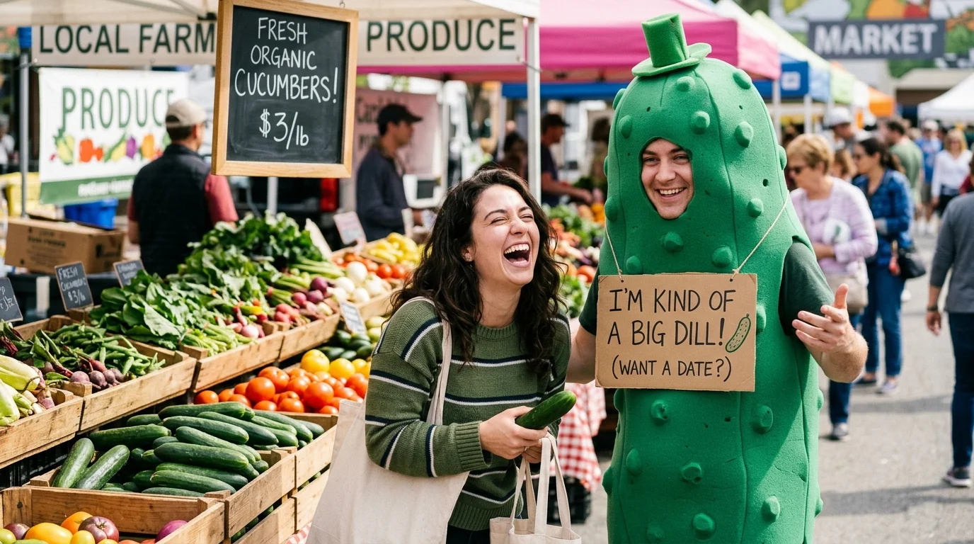 Flirty Cucumber Pickup Lines