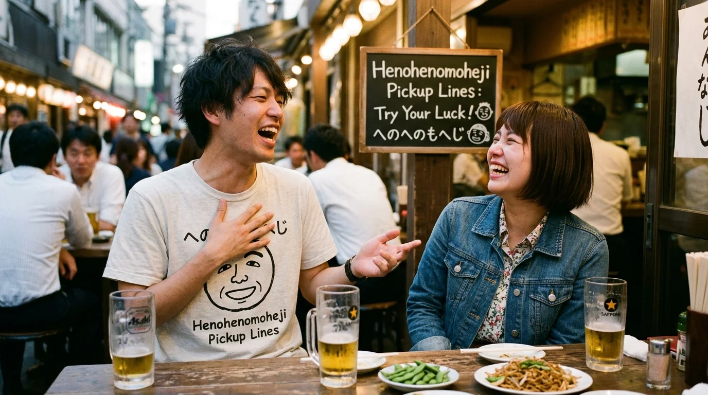 Flirty Henohenomoheji Pickup Lines