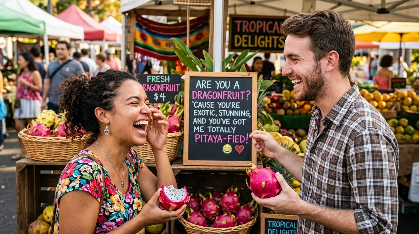 Food-Themed Dragonfruit Pickup Lines