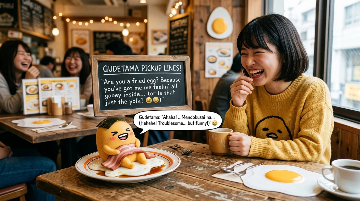 Savage Gudetama Pickup Lines